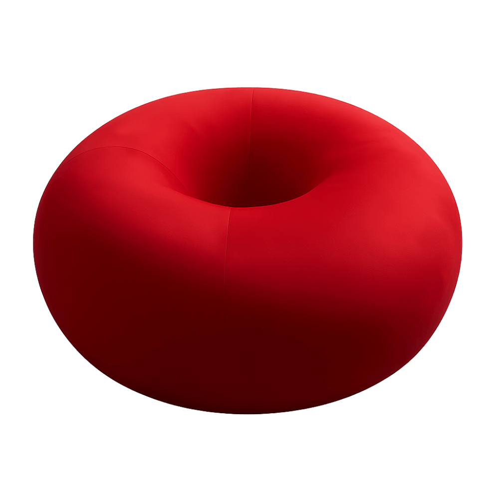 เก้าอี้สตูล RENITA HOME รุ่น DONUT STOOL สีแดง